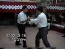 master taiji(liao bai) from taiwan vs master chen style taiji (chen xiao wang) from chen village.
 
the tui shou was already set, cxw was informed and knew the challenge by chen-village elder chen jingwu before he came to taiwan. and he was willing to take it. (that was another story.)

that day in taiwan, cxw went to zuoying shaolin wuguan with zhao fulin and chen jingwu. zhao was the host and he invited several local cma celebrities in kaohsiung. besides, owner of the remarkable cma bookstore - lionbooks(wuxue shuguan), mr. liu was also there.