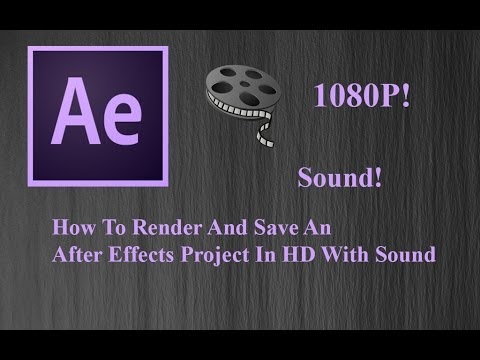 how to properly render in after effects