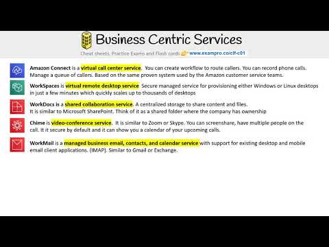 CLF-C01 —  Business Centric Services