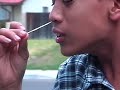 Larry and Duztin snorting noodles