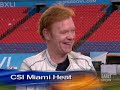 David Caruso, who plays Lt. Horatio Caine, and Adam Rodriguez, who plays Eric Delko, discuss with Julie Chen the sexy setting of 