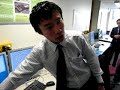 final year students raymond and david present their research project 