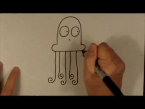 how to draw jellyfish