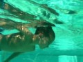 Four year old doing freestyle stroke