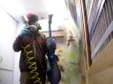 Ryan Martin sprays the 'Cosmic Blueberry Stormburst' finish.  Part 4