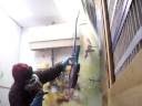 Ryan Martin sprays the 'Cosmic Blueberry Stormburst' finish.  Part 4