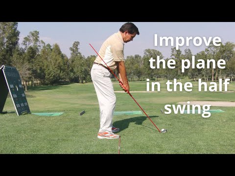 GOLF LESSONS – BACKSWING – PLANE IN THE 1/2 SWING (FIX OVERSWING, ACROSS THE LINE)