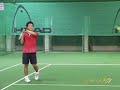 レシーブ／片手バック　後ろ