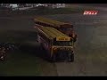 School Bus racing in figure eight
