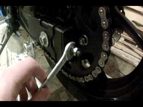 how to measure chain slack zx6r