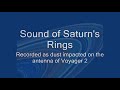 Sound of Saturn's Rings