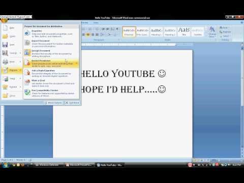how to remove excel password 2007