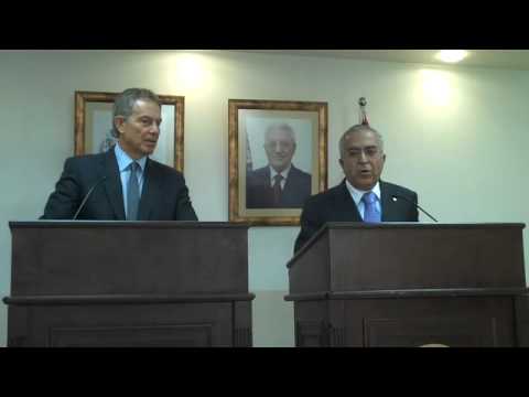 Tony Blair and PM Fayyad discuss the “dignity and justice” of Palestinian statehood