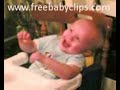 Cute baby laughing