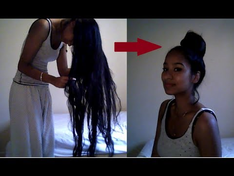 knee length - Hey guys, this video is just a quick demonstration to show how easy it is to put all of your hair up in a easy and stylish high bun. Hope you enjoy and subsc...