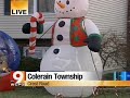 Snowman attack caught on camera