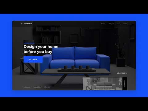 Adobe XD & Adobe Dimension Web Design - Speed Art
