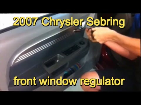 2007 Chrysler Sebring left front window regulator removaly