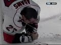 doug janik vs craig adams on november 14th. janik bloodies adams badly. clip created by adams hockey site.