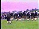 tune up and performance of the medley section by the 78th fraser highlanders pipe band at the 1987 world pipe band championships in glasgow, scotland - first non-scots band to win the event