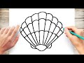 how to draw a shell