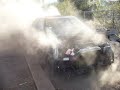 Totalled accord backyard burnout