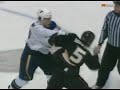 Cam Janssen vs Steve Montador from the St. Louis Blues at Anaheim Ducks game on Nov 5, 2008.via http://www.hockeyfights.com