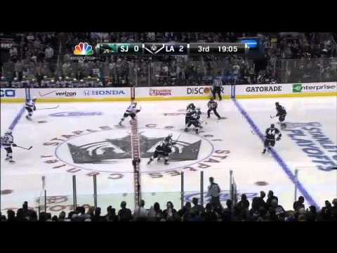 2 0 - Slava Voynov wrister goal 2-0 May 23 2013 SJ Sharks vs LA Kings NHL Hockey. NBC Sports feed. Announcers PBP John Forsland, inside the glass Joe Micheletti. W...