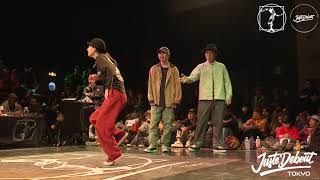 Funky Bee (Ringo Winbee & Yu-to) vs BOOZER (Nao & ペッツ) – JUSTE DEBOUT TOKYO 2020 POPPING BEST8 (Another angle)