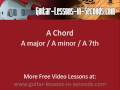 Learn Guitar Chords - A Major, A Minor, A 7th