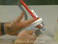 the arrow experts at 3rivers archery show you how to glue on trueflight feathers using fletching jigs like the bitzenburger. 
(scene from crafting traditional wood arrows dvd available from 3riversarchery.com)