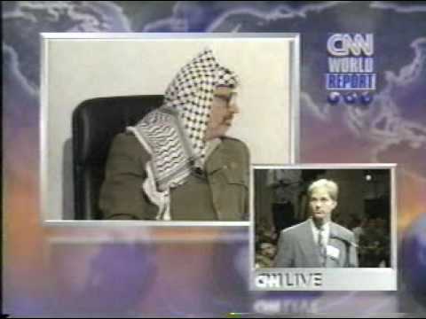 Ray Rudowski and PLO Chairman Yasser Arafat May 1994