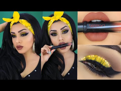 AMARILLO DRAMATICO CON DELINEADO ALA DE ANGEL