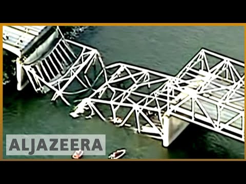 US - Read more details on this story here: http://aje.me/14ZQCxI A bridge connecting Canada and the United States has collapsed in the US state of Washington send...