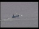 Japanese whaler harpooning whale