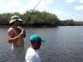 Rodrigo catching an 18 pounder peacock bass. Barcelos-