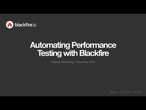 Video – Automating Performance Testing