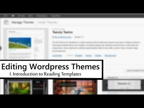 how to edit wordpress themes