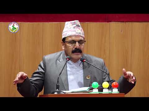 Rajkumar Sharma, Chief Minister of Karnali State Government while answering the questions and inquiries