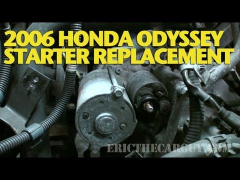 How To Replace a Starter 2006 Honda Odyssey -EricTheCarGuy