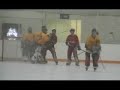 one-punch fight roller hockey