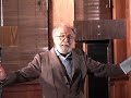 actor barry morse speaks to the audience following his successful performance as george bernard shaw in the new play 