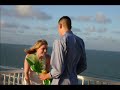 Surprise engagement on the balcony of the penthouse condo on Surprise engagement on the balcony of the penthouse condo on