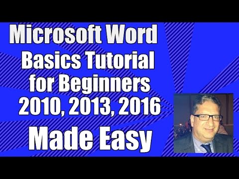 Word Basics - Tutorial for Beginners - Microsoft Word 2010, 2013, 2016 Office 365 Getting Started 07