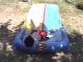 Dusty Rhodes and the River Band get wild on a slip 'n' slide