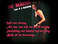 Pat Benatar Love Is A Battlefield