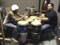 Pedrito martinez and jhair sala warming up