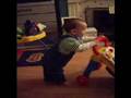Matthew driving his Babywalker