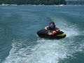 Mom Riding the Tube