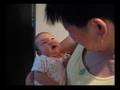 Baby Natalie talking with Gramma Wang